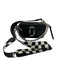 Marc Jacobs Black & White Saffiano Leather Zip Close Checkered Bag Black & White / Mini
