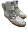 Golden Goose Shoe Size 40 Silver & White Leather Upper Perforated Star Sneakers Silver & White / 40