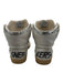 Golden Goose Shoe Size 40 Silver & White Leather Upper Perforated Star Sneakers Silver & White / 40