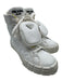 Prada Shoe Size 40 White Nylon Lace Up Logo Pouches incl. High Top Sneakers White / 40