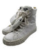 Prada Shoe Size 40 White Nylon Lace Up Logo Pouches incl. High Top Sneakers White / 40