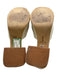 Larroude Shoe Size 10 Cream Leather Block Heel Platform Mule Sandals Cream / 10
