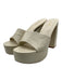 Larroude Shoe Size 10 Cream Leather Block Heel Platform Mule Sandals Cream / 10