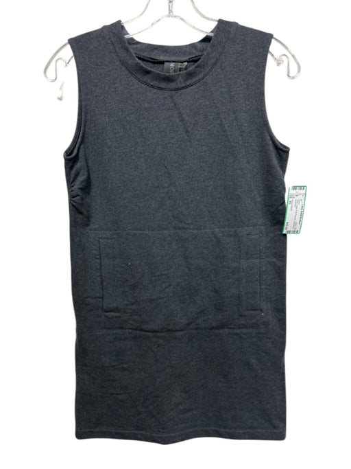 Norma Kamali Size XS Gray Cotton Front Pockets Sleeveless Dress Gray / XS