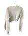 A.L.C. Size S Off White Wool Long Sleeve Ribbed Crop Buttons Sweater Off White / S