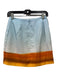 C/Meo Collective Size XS Blue & Orange Polyester Ombre Back Zip Mini Skirt Blue & Orange / XS