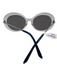 Christian Roth Clear & Blue Metal & Acetate Round Lens Sunglasses Clear & Blue