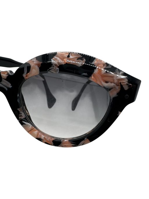 Jean Philippe Joly Black & Pink Acetate Marble Print case incl Sunglasses Black & Pink