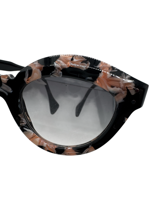 Jean Philippe Joly Black & Pink Acetate Marble Print case incl Sunglasses Black & Pink