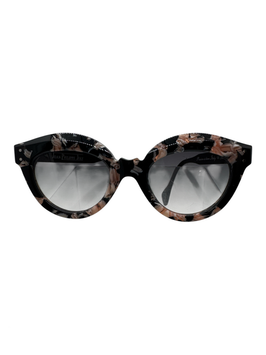 Jean Philippe Joly Black & Pink Acetate Marble Print case incl Sunglasses Black & Pink