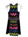 Missoni Size Est S Black, Blue, Pink, Green Knit Abstract Geometric Halter Dress Black, Blue, Pink, Green / Est S