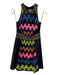 Missoni Size Est S Black, Blue, Pink, Green Knit Abstract Geometric Halter Dress Black, Blue, Pink, Green / Est S