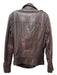 ALLSAINTS Size XS Dark Brown Leather Zip Moto Jacket Dark Brown / XS