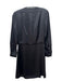 Rag & Bone Size XS Black Silk Velvet & Satin Surplice Long Sleeve Dress Black / XS