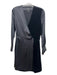 Rag & Bone Size XS Black Silk Velvet & Satin Surplice Long Sleeve Dress Black / XS