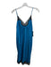 Neiman Marcus Size S Blue & Black Silk Lace Trim Spaghetti Strap Lingerie Dress Blue & Black / S