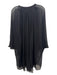 Diane Von Furstenberg Size 2 Black Silk Draped Front Gather Sheer Dress Black / 2