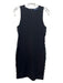 Polo Ralph Lauren Size 4 Black Viscose Blend Faux Leather Trim Round Neck Dress Black / 4