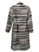 Billy Reid Size XS White, Brown & Grey Cotton Blend Vertical Stripes Coat White, Brown & Grey / XS