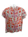 Misa Size S white, orange, multi Polyester ruffles Tassels Floral Print Top white, orange, multi / S