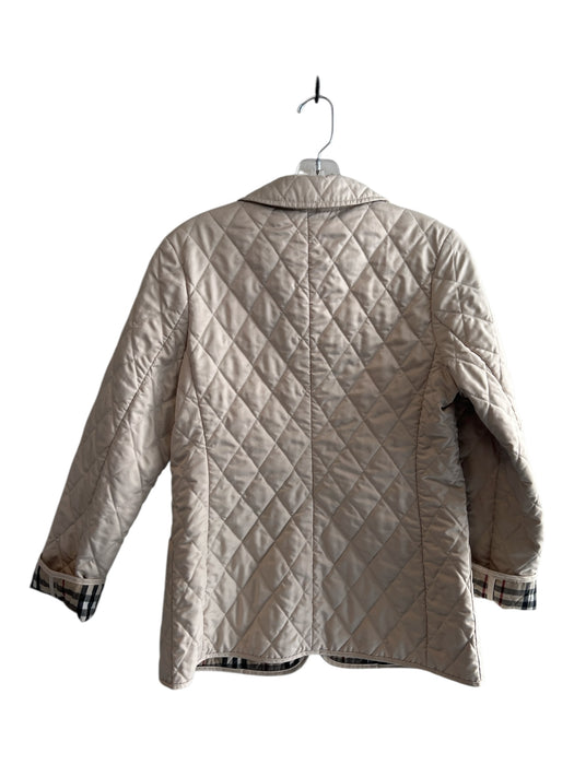 Burberry London Size XS Light Tan Cotton Quilted Plaid Interior Pockets Jacket Light Tan / XS