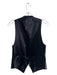 Celine Size 6 Black Polyester Sequin Front Button Closure V Neck Vest Black / 6