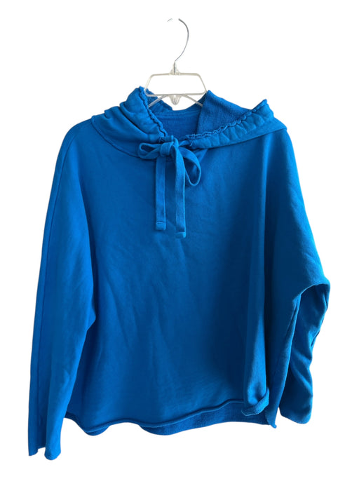 Frank & Eileen Size Small Electric Blue Cotton Long Sleeve Hood Sweatshirt Electric Blue / Small
