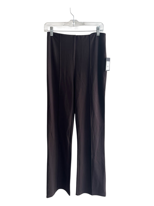 Lysse Size Large Chocolate Viscose Seam Detail Mid Rise Straight Leg Pants Chocolate / Large
