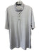 RLX Size L White & Pink Synthetic Striped Polo Athleisure Men's Short Sleeve White & Pink / L