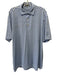 Peter Millar Size L Blue & White Synthetic Striped Polo Men's Short Sleeve Blue & White / L