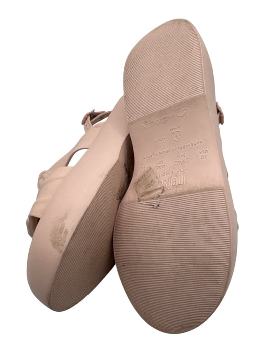 Melissa Shoe Size 10 Blush Beige Rubber Double Strand Knot Detail Sandals Blush Beige / 10