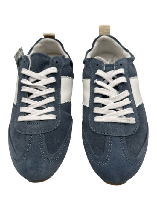 Dolce Vita Shoe Size 8 Blue & White Leather Upper Lace Up Stripe Sneakers Blue & White / 8