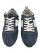 Dolce Vita Shoe Size 8 Blue & White Leather Upper Lace Up Stripe Sneakers Blue & White / 8