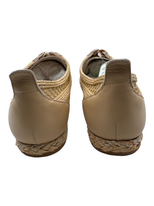 Dolce Vita Shoe Size 10.5 Beige Leather Detail Straw Woven Lace Up Sneakers Beige / 10.5