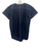 J. Crew Size L Navy & white Cotton Blend Short Sleeve Contrast Stitch Dress Navy & white / L