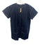J. Crew Size L Navy & white Cotton Blend Short Sleeve Contrast Stitch Dress Navy & white / L