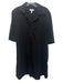 COS Size M Black Cotton V Neck Short Sleeve Fabric Block Shift Dress Black / M
