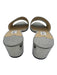 Jimmy Choo Shoe Size 40 / 9.5 Silver Leather Round Toe Glitter Slide Sandals Silver / 40 / 9.5