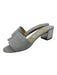 Jimmy Choo Shoe Size 40 / 9.5 Silver Leather Round Toe Glitter Slide Sandals Silver / 40 / 9.5