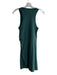 Ted Baker Size 2 Forest Green Cotton Round Neck Sleeveless Gathered Detail Dress Forest Green / 2
