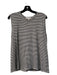 Rag & Bone Size S/P Black & White Striped Sleeveless Round Neck Pull Over Top Black & White / S/P