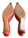 Jil Sander Shoe Size 38 Red Leather Reptile Embossed Pointed Toe Open Back Shoes Red / 38