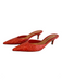 Jil Sander Shoe Size 38 Red Leather Reptile Embossed Pointed Toe Open Back Shoes Red / 38