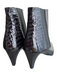 Amalfi Shoe Size 7.5 Black Patent Leather Reptile Embossed Pointed Toe Booties Black / 7.5