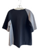Derek Lam Size 8 Black Gray & Cream Wool Blend Boat Neck 1/2 Sleeve Top Black Gray & Cream / 8