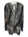 Equipment Femme Size L Black & Brown Cashmere V Neck Button Down Tiger Sweater Black & Brown / L