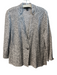 St John Size Est M/L Black & White Wool Blend Knit Lapel Single Button Jacket Black & White / Est M/L