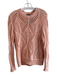 360 Sweater Size M Pink Cotton Round Neck Long Sleeve Loose Knit Sweater Pink / M