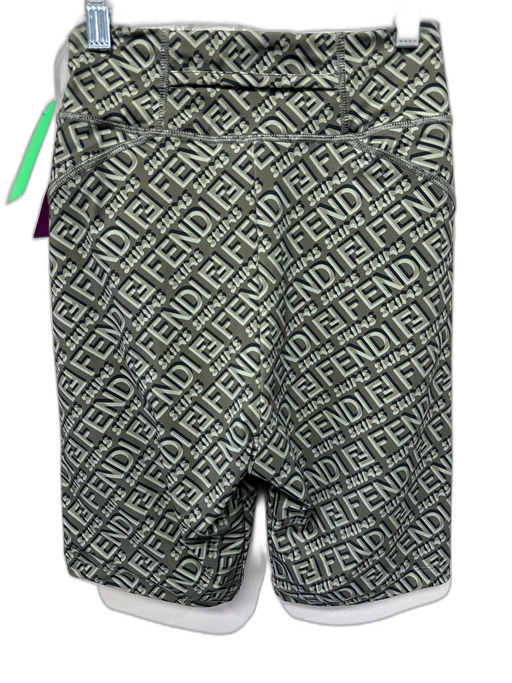 Fendi x Skims Size Small Green & Black Polyamide Blend High Rise Shorts Green & Black / Small