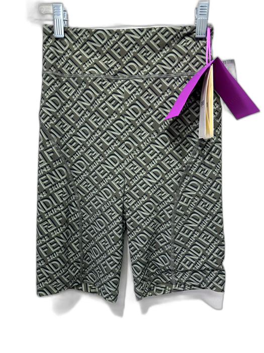 Fendi x Skims Size Small Green & Black Polyamide Blend High Rise Shorts Green & Black / Small